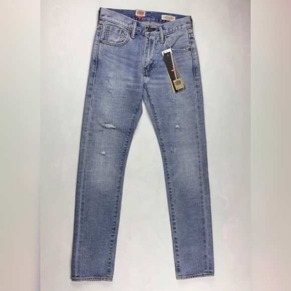 Levis 505 C Slim Straight Leg Selvedge Denim Jeans - Picture 2 of 8